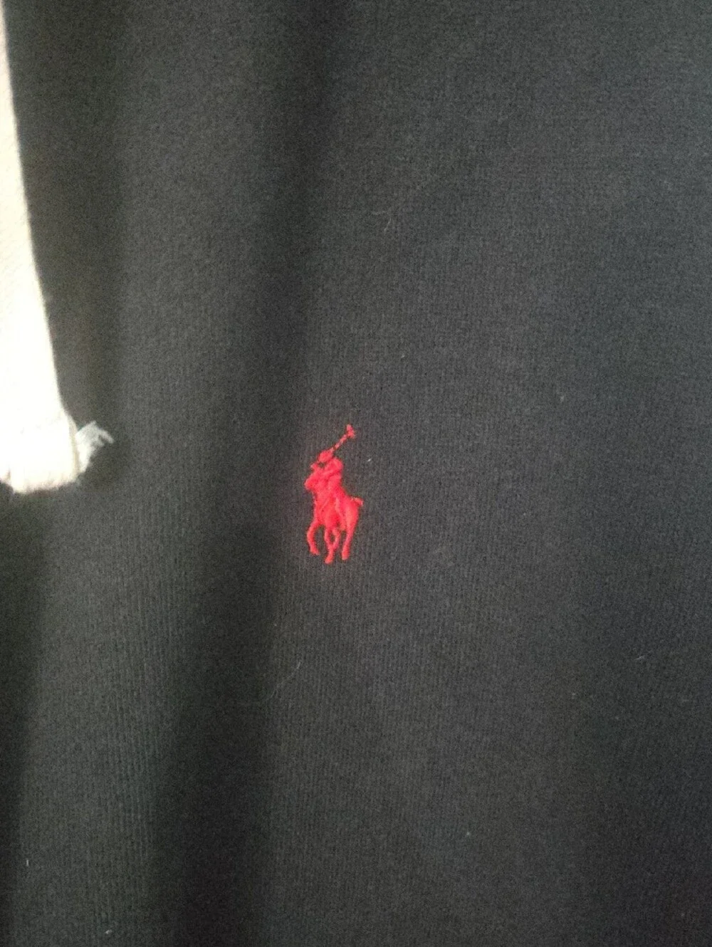 Polo by Ralph Lauren Black Zip-Up Hoodie with Red Pony